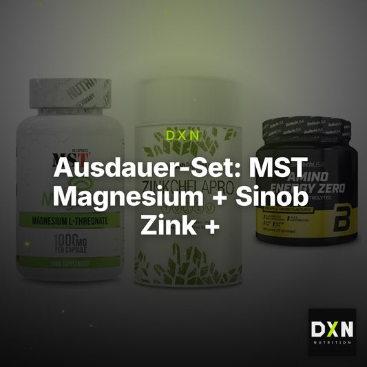 Ausdauer-Set: MST Magnesium + Sinob Zink + BioTech Amino – Clean Showcase Plus
