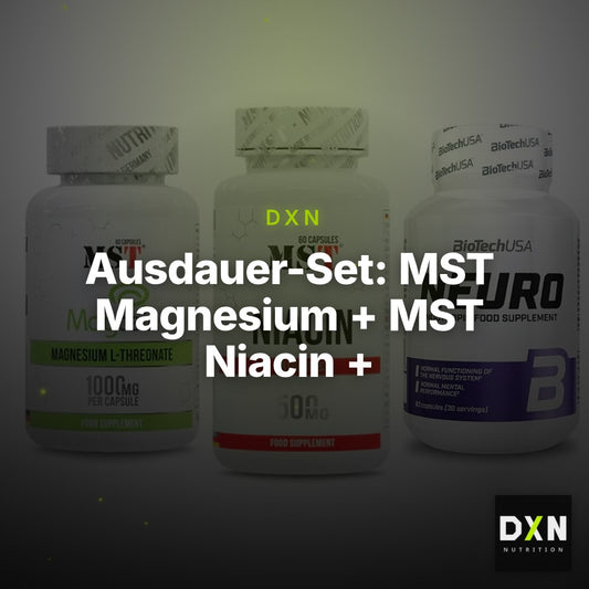 Ausdauer-Set: MST Magnesium + MST Niacin + BioTech Neuro – Clean Showcase Plus