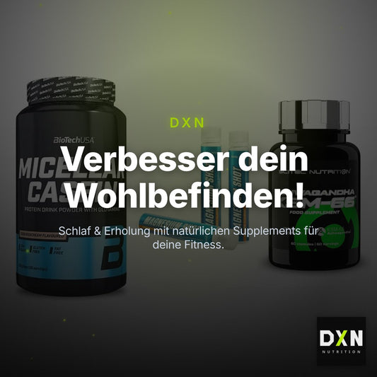 Schlaf & Erholung: BioTech Micella + Body Attack + Scitec KSM-66 – Clean Showcase Plus