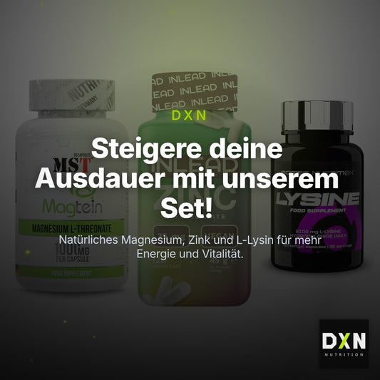 Ausdauer-Set: MST Magnesium + INLEAD Zink + Scitec Lysine – Clean Showcase Plus