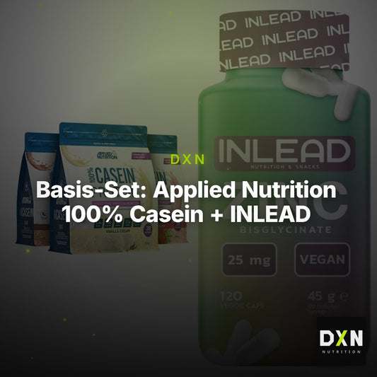 Basis-Set: Applied Nutrition 100% Casein + INLEAD Zink Bisglycinate – Clean Showcase Plus
