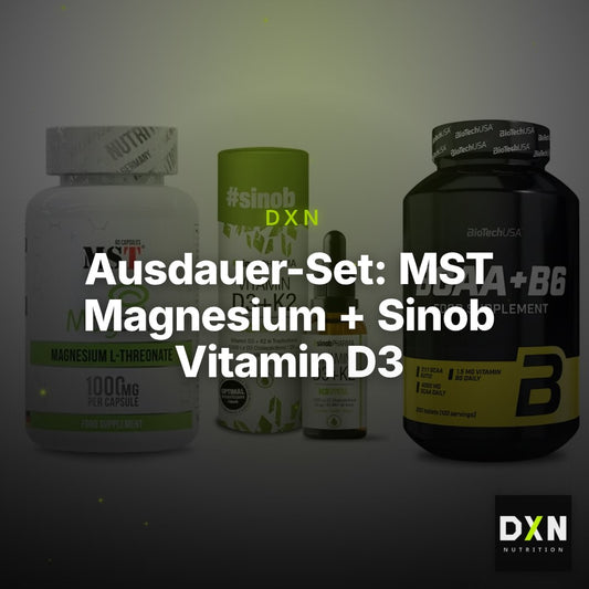 Ausdauer-Set: MST Magnesium + Sinob Vitamin D3 + BioTech BCAA+B6 – Clean Showcase Plus