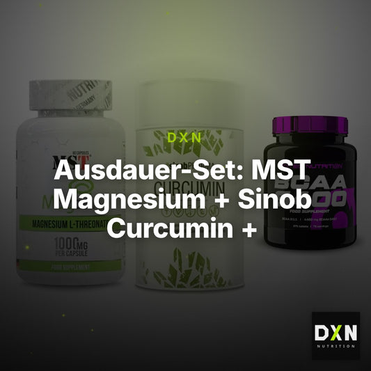 Ausdauer-Set: MST Magnesium + Sinob Curcumin + Scitec BCAA 6400 – Clean Showcase Plus