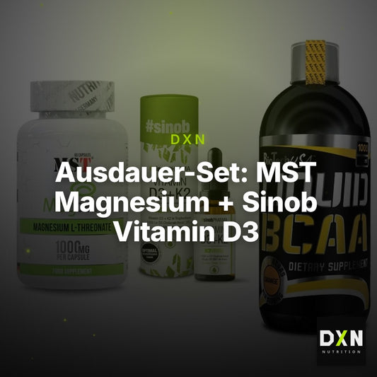 Ausdauer-Set: MST Magnesium + Sinob Vitamin D3 + BioTech Liquid – Clean Showcase Plus