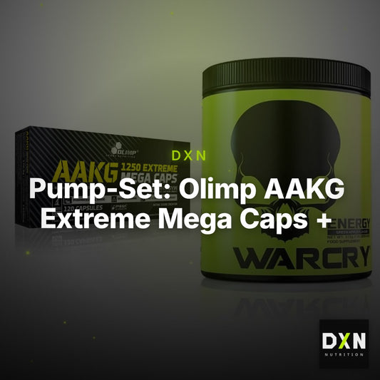 Pump-Set: Olimp AAKG Extreme Mega Caps + Genius Nutrition Warcry – Clean Showcase Plus