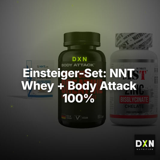 Einsteiger-Set: NNT Whey + Body Attack 100% + MST Zinc Chelate – Clean Showcase Plus