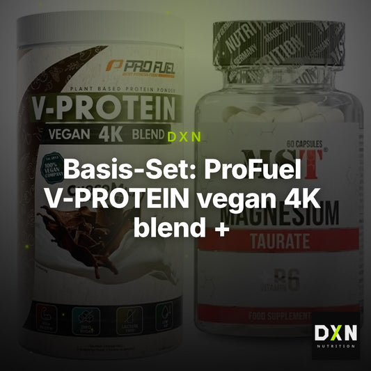 Basis-Set: ProFuel V-PROTEIN vegan 4K blend + MST Magnesium Taurat – Clean Showcase Plus