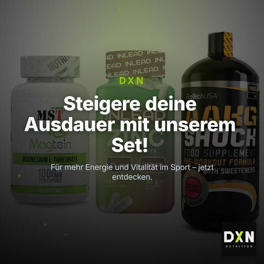 Ausdauer-Set: MST Magnesium + INLEAD Zink + BioTech AAKG – Clean Showcase Plus