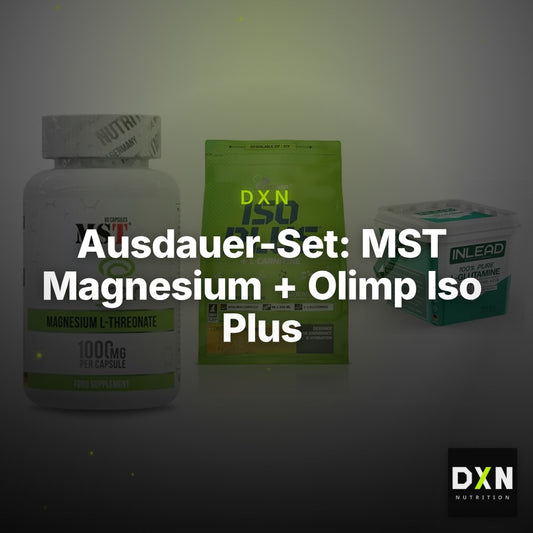 Ausdauer-Set: MST Magnesium + Olimp Iso Plus + INLEAD L-Glutami – Clean Showcase Plus