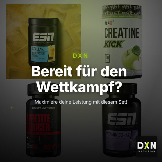 Wettkampfvorbereitung: ESN ISOCLEAR + MST Creatine + 2 weitere – Clean Showcase Plus