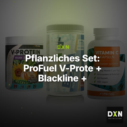 Pflanzliches Set: ProFuel V-Prote + Blackline + ProFuel Vitamin – Clean Showcase Plus