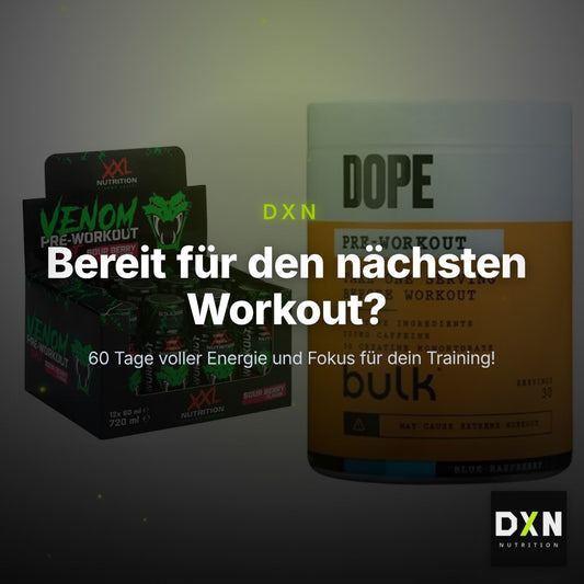 Booster-Trainingsvorrat: XXL Nutrition Venom – 60 Tage, 78 Portionen – Clean Showcase Plus