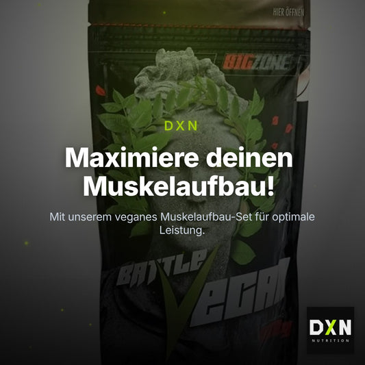 Muskelaufbau-Set: Big Zone Battle Vegan + Weider Micronized – Clean Showcase Plus
