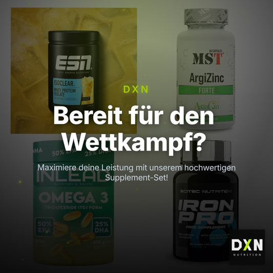Wettkampfvorbereitung: ESN ISOCLEAR + MST ArgiZinc + 2 weitere – Clean Showcase Plus