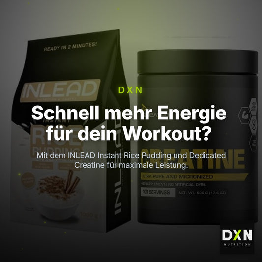 Masseaufbau-Set: INLEAD Instant Rice Pudding + Dedicated Creatine – Clean Showcase Plus