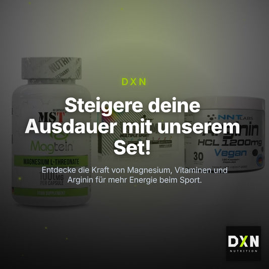 Ausdauer-Set: MST Magnesium + Olimp Vita-Min + NNT Arginin HCL – Clean Showcase Plus