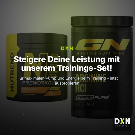 Trainings-Set: Nutrend N1 Preworkout 255g + GN Arginine HCL Nano Pure – Clean Showcase Plus