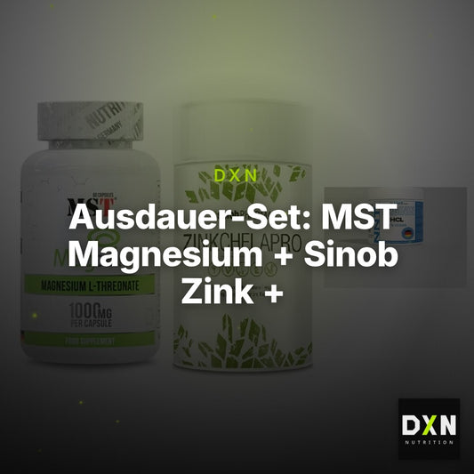 Ausdauer-Set: MST Magnesium + Sinob Zink + NNT Arginin – Clean Showcase Plus