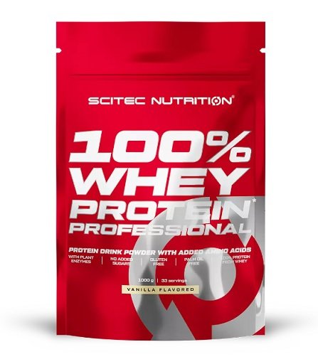 Scitec Nutrition Marken-Großset: 100% Whey Protein + 4 weitere – Scitec 100% Whey Protein Professional 1000g (Vanille)