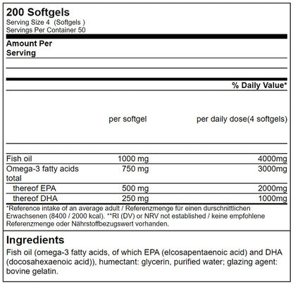GN Triglyceride Omega 3 Sport Edition - 200 Softgels