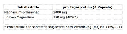 ProFuel Magnesium L-Threonat Magtein® 120 Kapseln