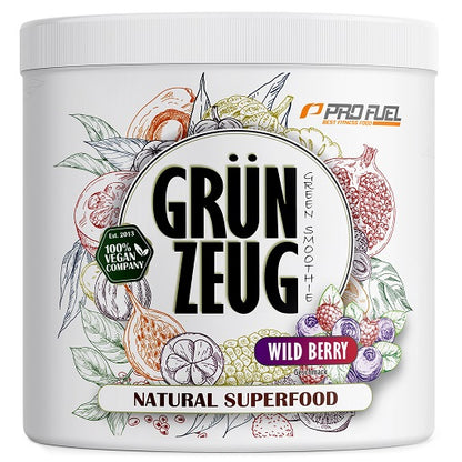 ProFuel Marken-Großset: GRÜNZEUG + Vitamin B12 240 + 3 weitere – ProFuel GRÜNZEUG 300g (Wild Berry)
