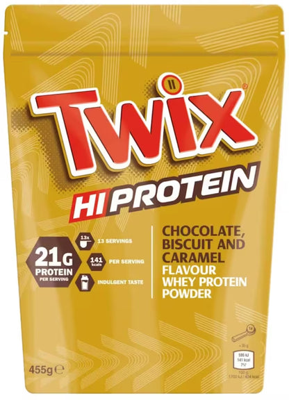 Schokolade Sorten-Großset: Twix Protein + Olimp Gain + 2 weitere – Twix Protein Powder 875g/455g - Chocolate, Biscuit & Caramel (455g)