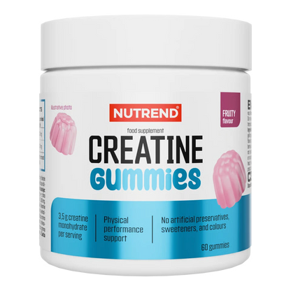 NUTREND Marken-Großset: Creatine + AAKG 7500 Shots + 3 weitere – Nutrend Creatine Gummies Fruity, 60 Stk.