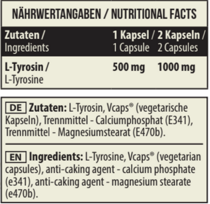 MST - L-Tyrosin 500mg 90 Kapseln