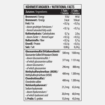 MST - Glucosamine Chondroitine MSM + HYALURON - 90 Tabletten