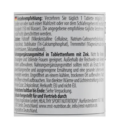 MST - Healthy Zinc Picolinate 60 Tabletten