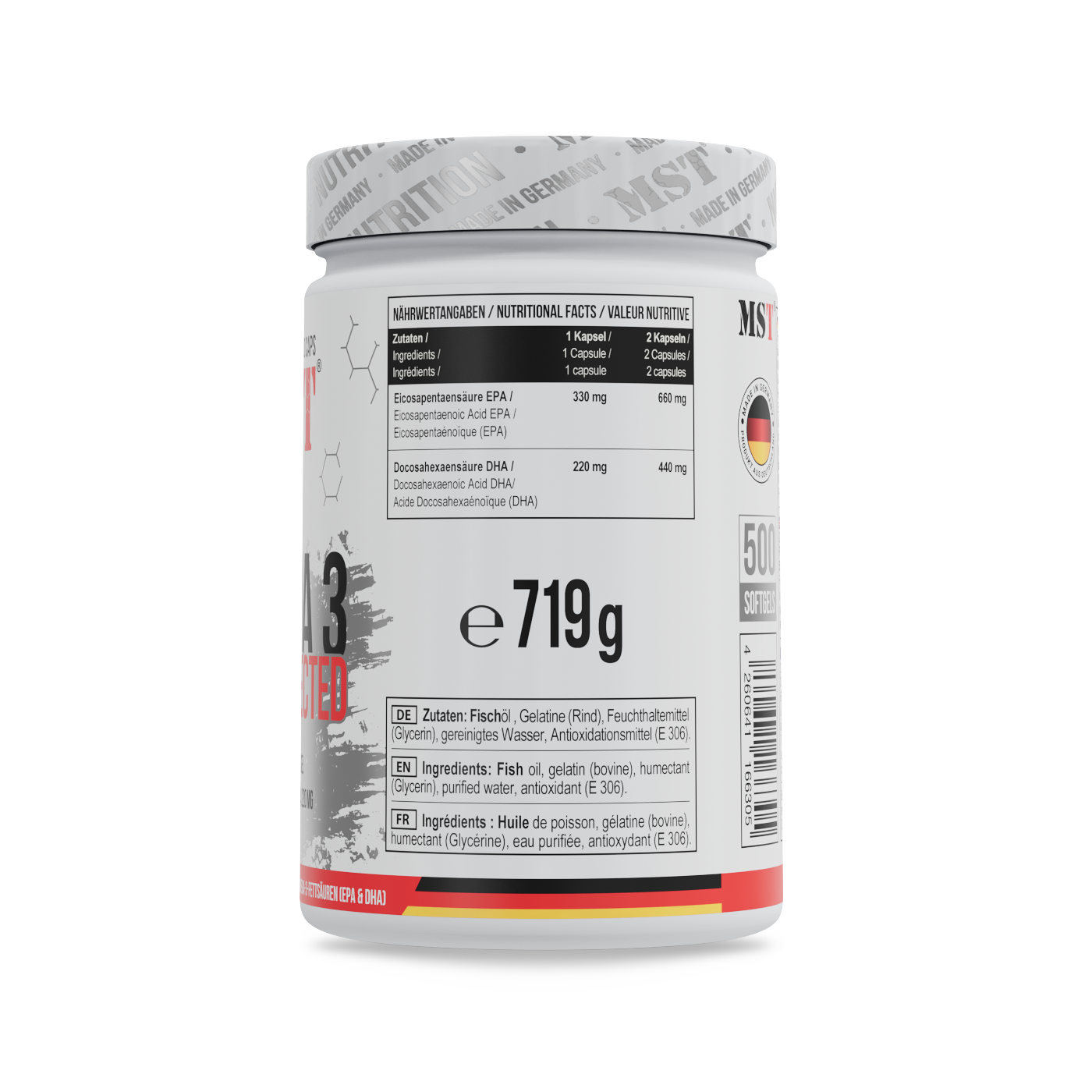 MST - Omega 3 Selected 500 Kapseln