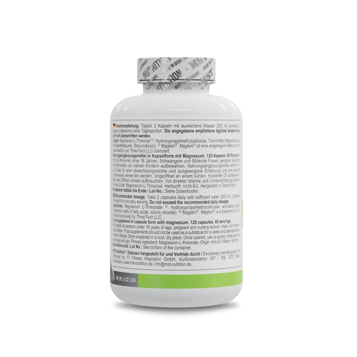 MST - Magnesium L-Threonate Magtein® 1000mg - 120 Kapseln