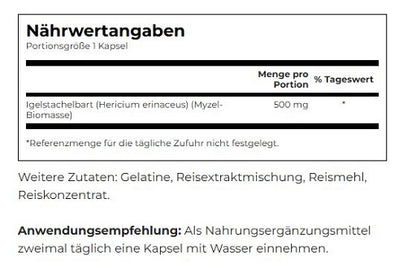 Swanson Full Spectrum Lion´s Mane Mushroom 500mg - 60 Kapseln