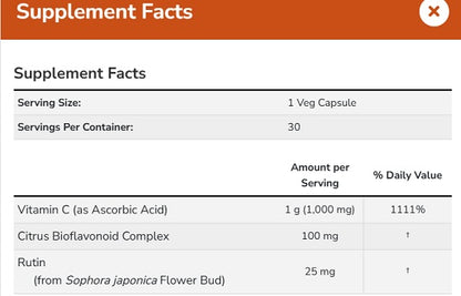 Now Foods Vitamin C-1000 30 Veg Kapseln
