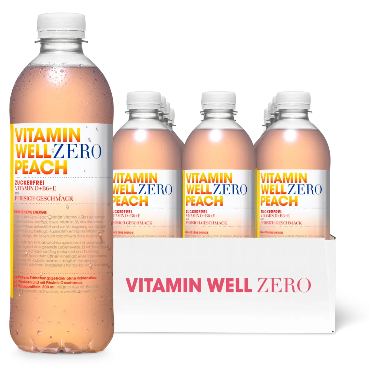 Drinks-Probierset: ESN Isoclear RTD + XXL Nutrition + 4 weitere – Vitamin Well Drink 12x500ml (ZERO Peach)