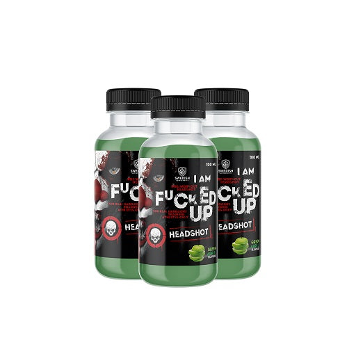 Mango Sorten-Großset: BioTech Iso Whey + Scitec Hot Blood + 2 weitere – Swedish Supplements Fucked Up Headshot 16x100ml (Crazy Mango)