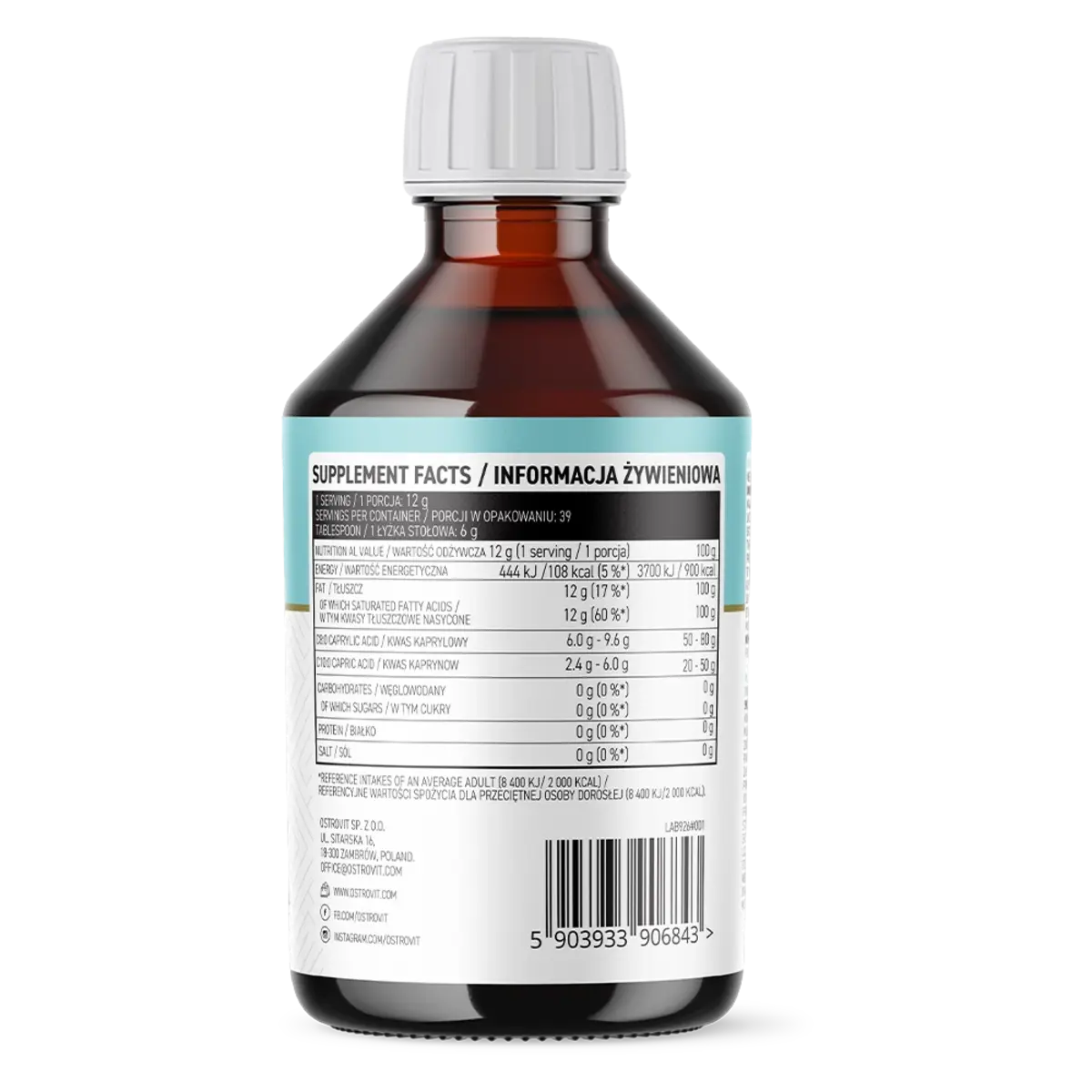 Ostrovit MCT COCONUT Oil 500ml