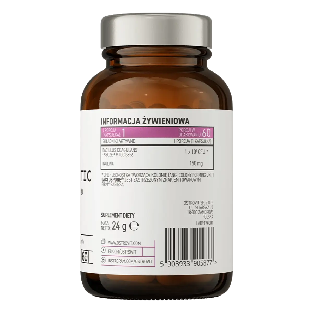 Ostrovit Pharma PRO-60 BIOTIC LactoSpore® 60 Kapseln
