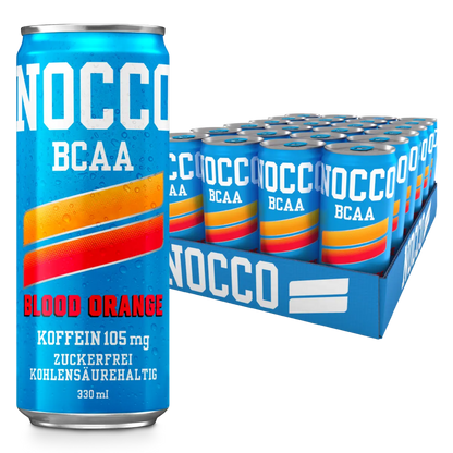 Orange Sorten-Großset: Nocco BCAA Drink + Applied Nutritio + 2 weitere – Nocco BCAA Drink 24 x 330 ml Blood Orange del Sol