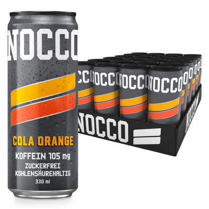 Kraft-Stack: BioTech Creatine + FA Nutrition ICE + Nocco BCAA Drink – Nocco BCAA Drink 24 x 330 ml Orange Cola