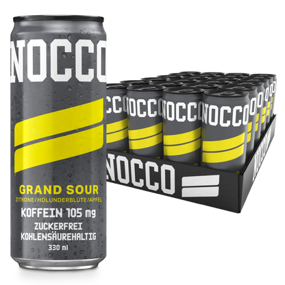 Kraft-Stack: BioTech Creatine + Nutrend N1 + Nocco BCAA Drink – Nocco BCAA Drink 24 x 330 ml Grand Sour