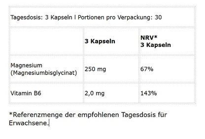 BioTech Magnesium Bisglycinate from organic sources 90 Kapseln