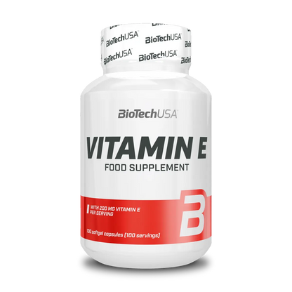 Pflanzliches Set: Sinob VEGGY + Olimp AAKG + BioTech Vitamin – BioTech Vitamin E 100 Softgelcaps
