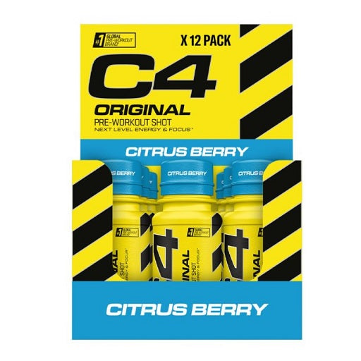 Koffein & B-Vitamine: Cellucor C4 Original + ProFuel BIOTIN Komplex – Cellucor C4 Original Shot 12 x 60ml (Sour Batch Bros)