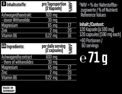 Body Attack Ashwagandha KSM-66 - 120 Kapseln