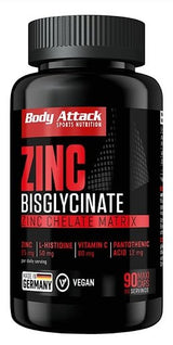 Body Attack Zink Bisglycinate 90 Kapseln Sportnahrung