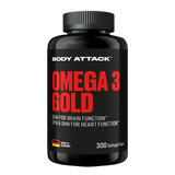 Body Attack Omega 3 Gold 300 Softgel Kapseln, 300 Stück
