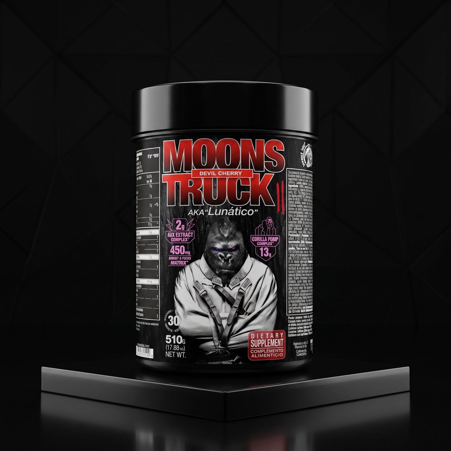Zoomad Moonstruck 2.0 Booster 510g in einer Studio-Szene, Produktverpackung gut sichtbar.