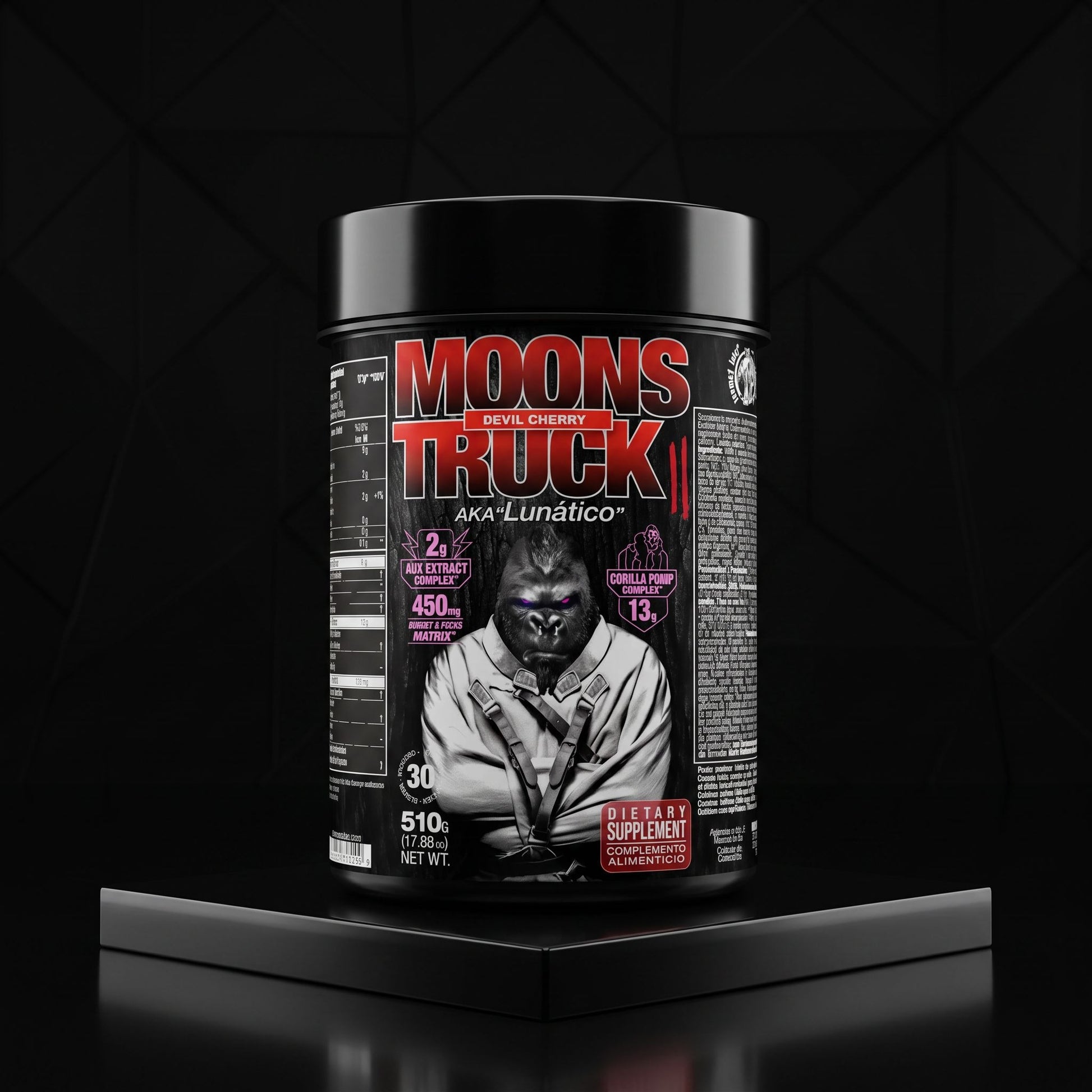 Zoomad Moonstruck 2.0 Booster 510g in einer Studio-Szene, Produktverpackung gut sichtbar.
